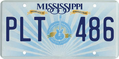 MS license plate PLT486
