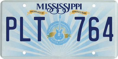 MS license plate PLT764
