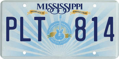MS license plate PLT814