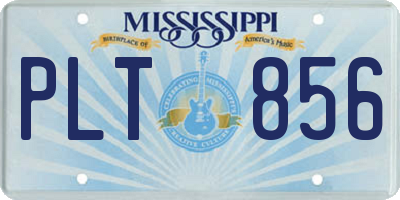 MS license plate PLT856