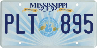 MS license plate PLT895
