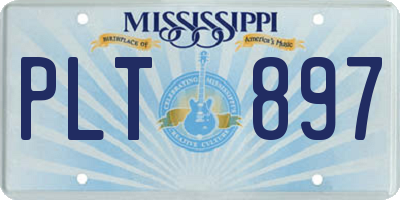 MS license plate PLT897