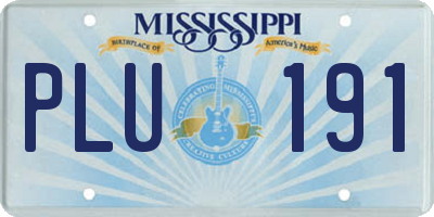 MS license plate PLU191