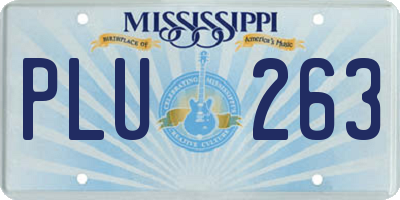MS license plate PLU263