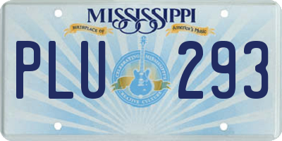 MS license plate PLU293