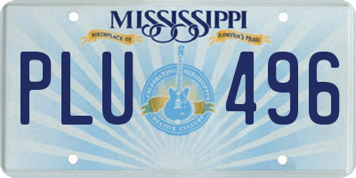 MS license plate PLU496