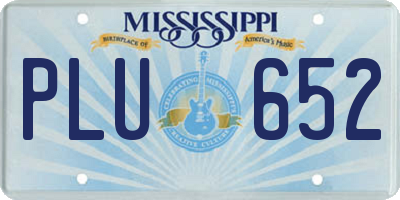 MS license plate PLU652