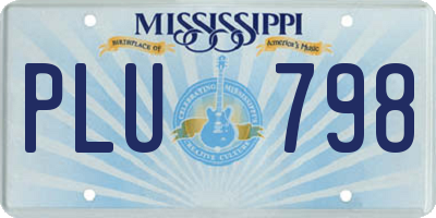 MS license plate PLU798