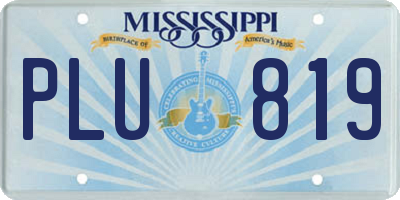 MS license plate PLU819