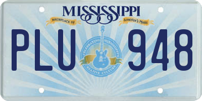 MS license plate PLU948