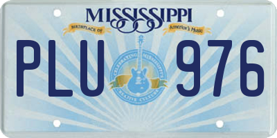 MS license plate PLU976