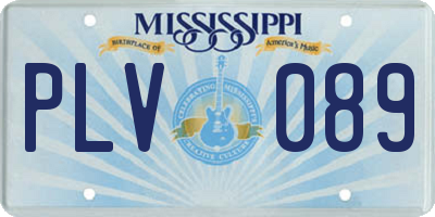 MS license plate PLV089