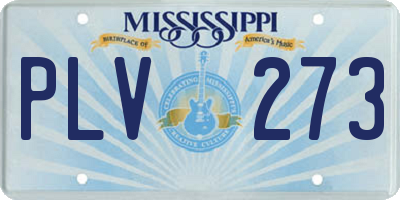 MS license plate PLV273