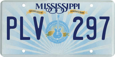 MS license plate PLV297