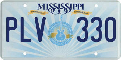 MS license plate PLV330