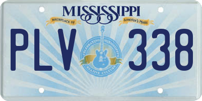 MS license plate PLV338