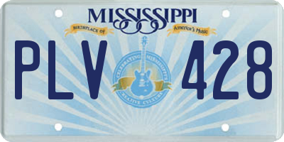 MS license plate PLV428