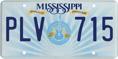 MS license plate PLV715