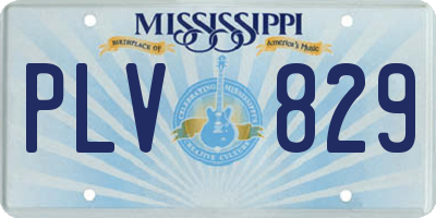 MS license plate PLV829