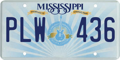 MS license plate PLW436
