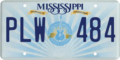 MS license plate PLW484