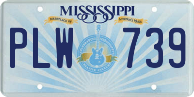 MS license plate PLW739