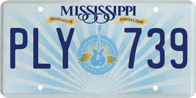 MS license plate PLY739
