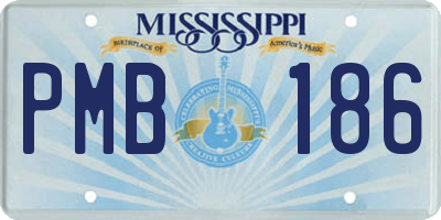 MS license plate PMB186