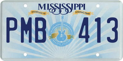 MS license plate PMB413