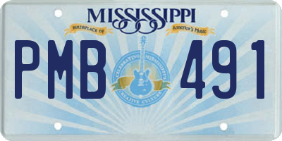 MS license plate PMB491