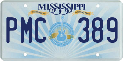 MS license plate PMC389