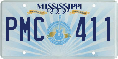MS license plate PMC411