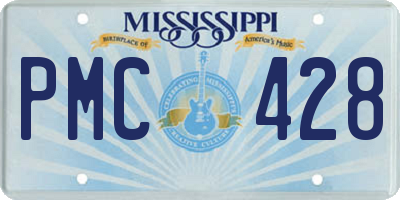 MS license plate PMC428
