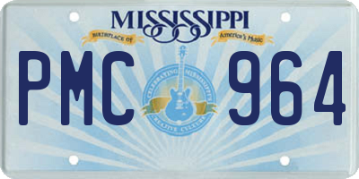 MS license plate PMC964