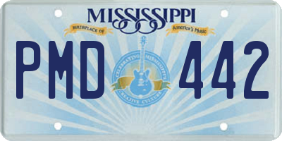 MS license plate PMD442