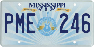 MS license plate PME246