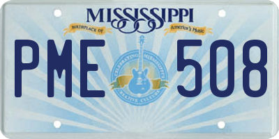 MS license plate PME508