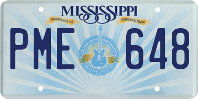 MS license plate PME648