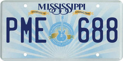 MS license plate PME688