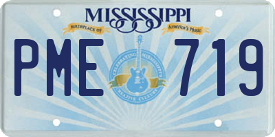 MS license plate PME719
