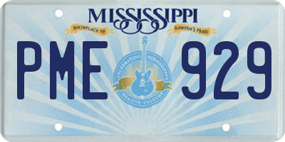 MS license plate PME929