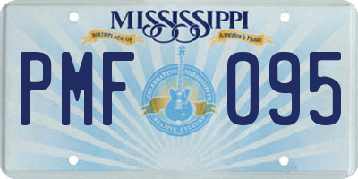 MS license plate PMF095