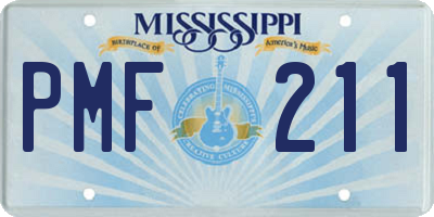 MS license plate PMF211
