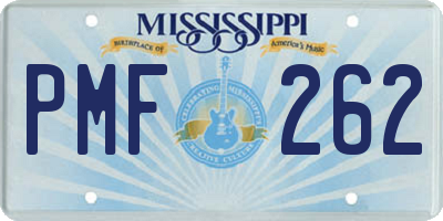 MS license plate PMF262