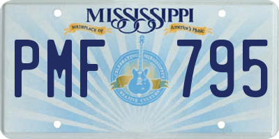 MS license plate PMF795