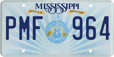 MS license plate PMF964