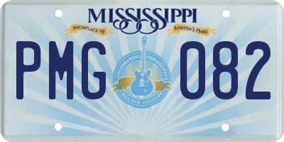 MS license plate PMG082