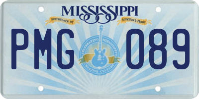 MS license plate PMG089