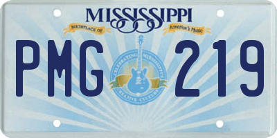 MS license plate PMG219