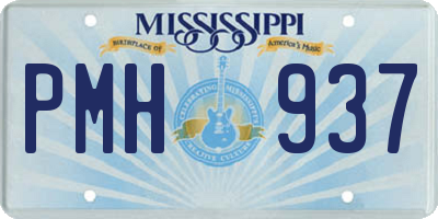 MS license plate PMH937